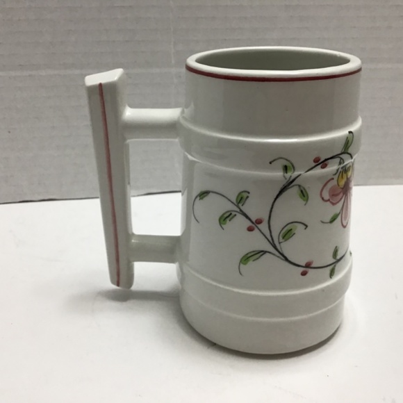 Vintage Anfora Agueda Floral mug, Hand painted coffee tea mug made in Portugal - Picture 2 of 7